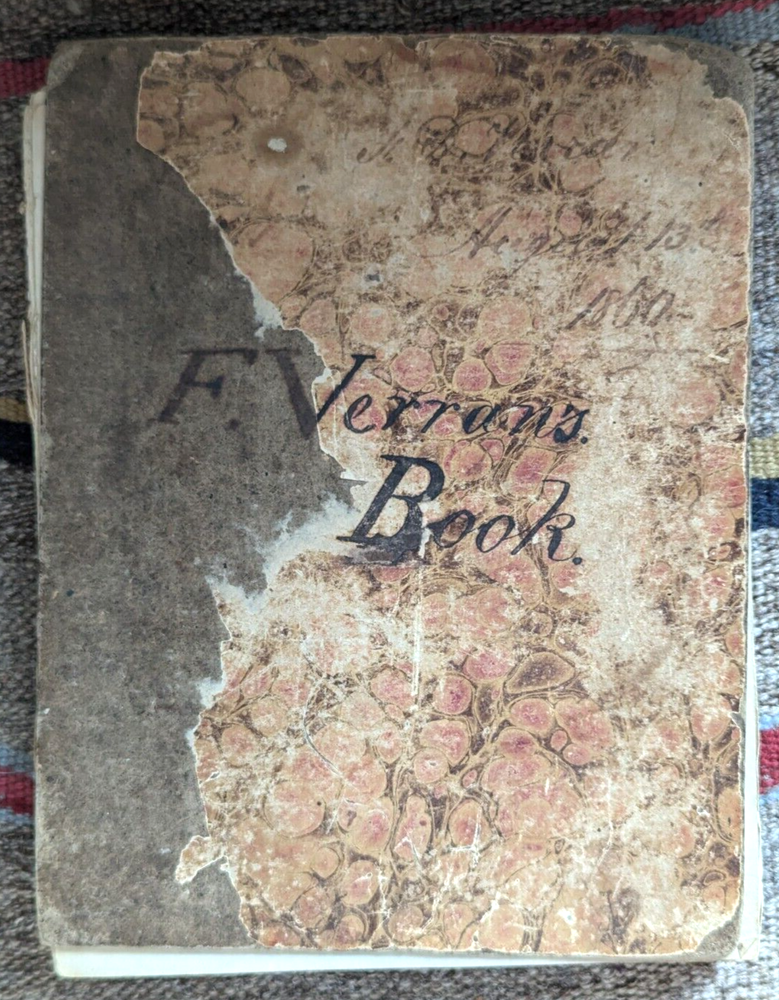 Victorian Era Schoolboy's Workbook, Aug 13, 1860, Cornwall Devon, England