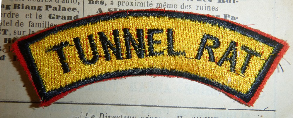 Cu Chi, TUNNEL RAT - Ops Patch - Shoulder Scroll - US Army - Vietnam War - M.228