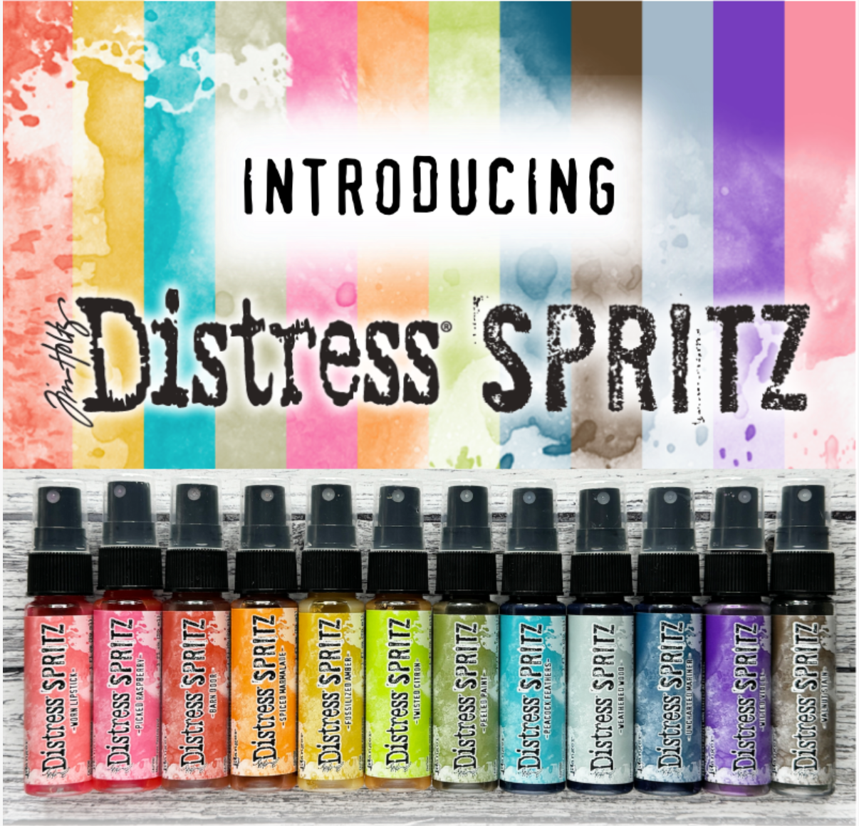 Ranger Tim Holtz DISTRESS SPRITZ SPRAYS- All 12 Color Set Bundle- IN STOCK