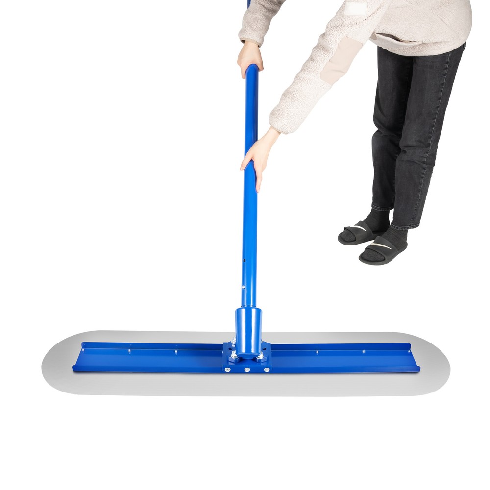 48”x12” Blue Float Concrete Tool Cement Pavement Trowel Float w/5.9ft Poles