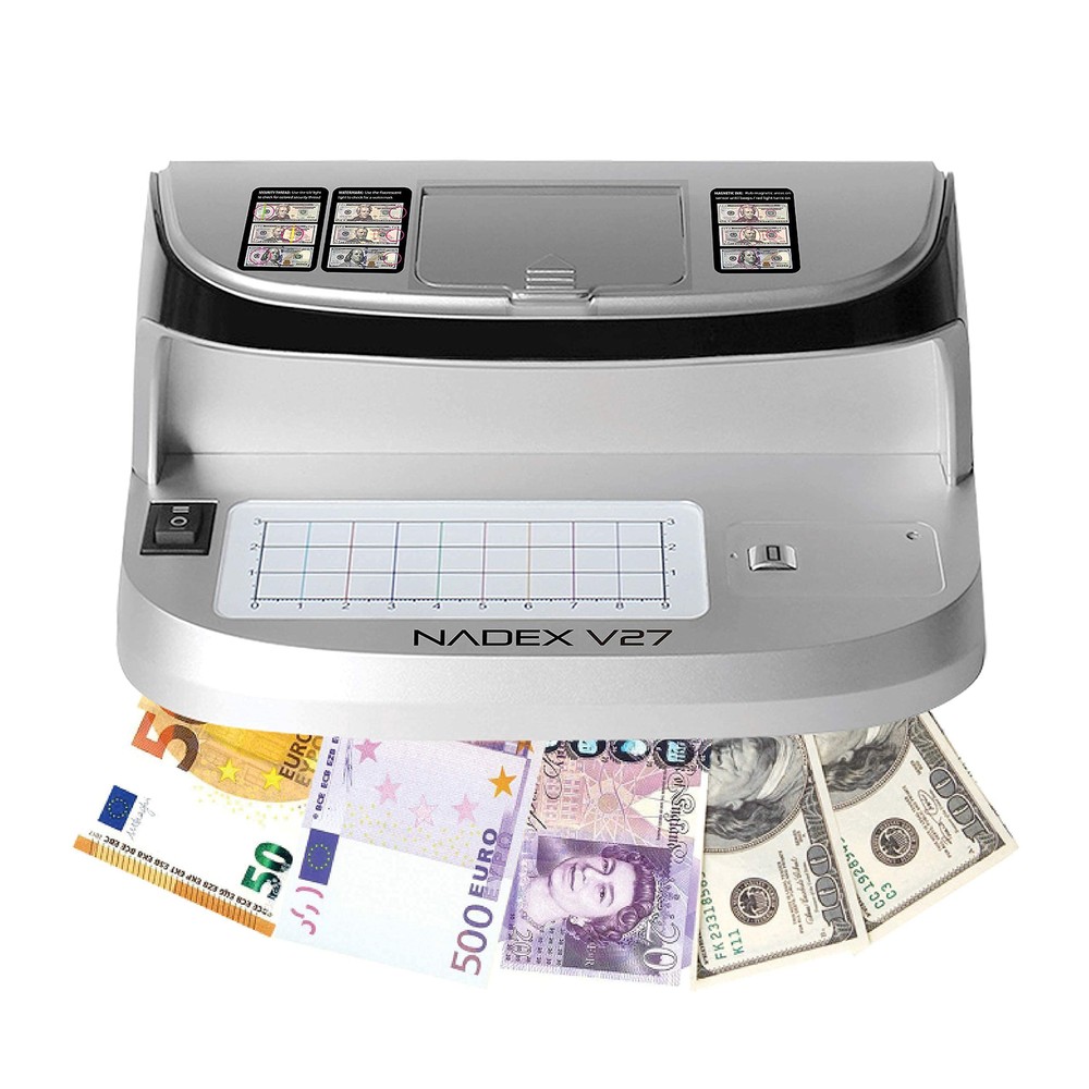 Nadex V27 Desktop UV Counterfeit Detector with Micro Print Magnifier