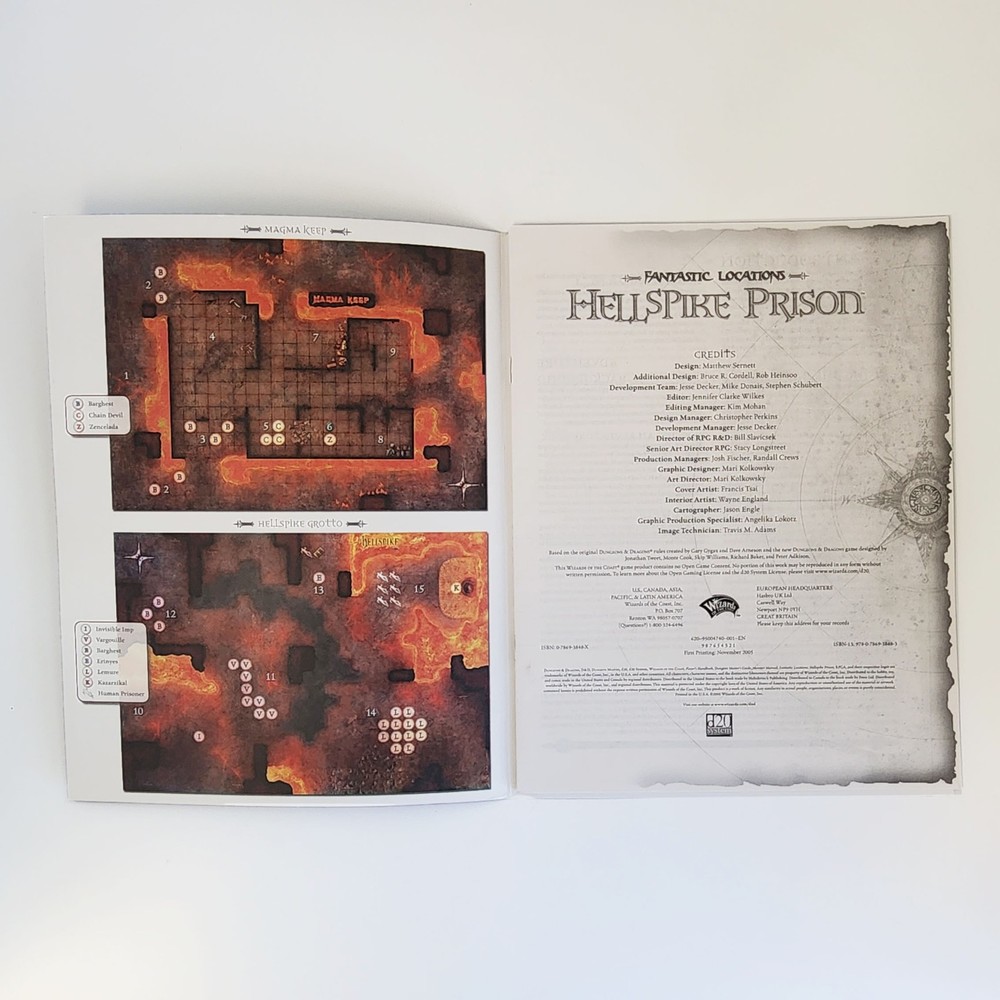 Dungeons & Dragons Fantastic Locations Hellspike Prison NO MAP 3rd Ed. 2005 D&D