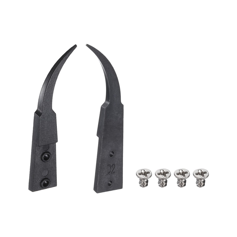 Model 7A Carbon Fiber Precision Tweezers Replacement Tip Set, Black