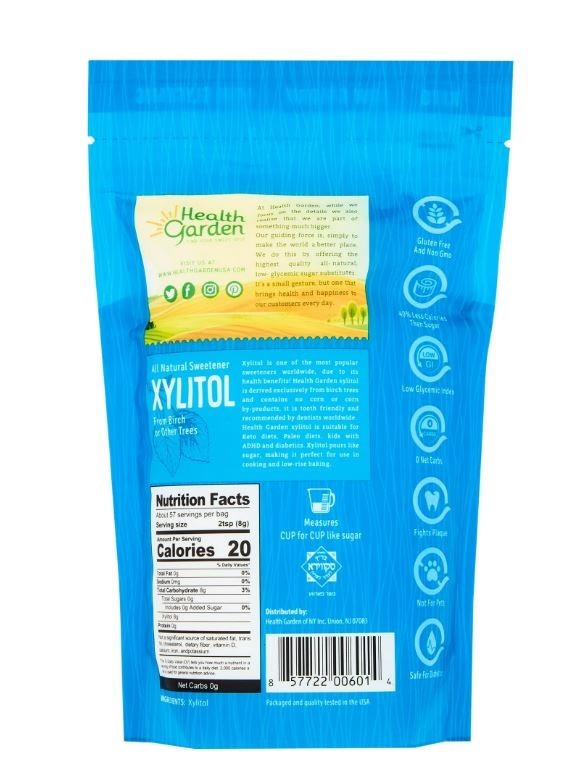 Health Garden Real Birch Xylitol All Natural Sweetener, 1.0 LB.....