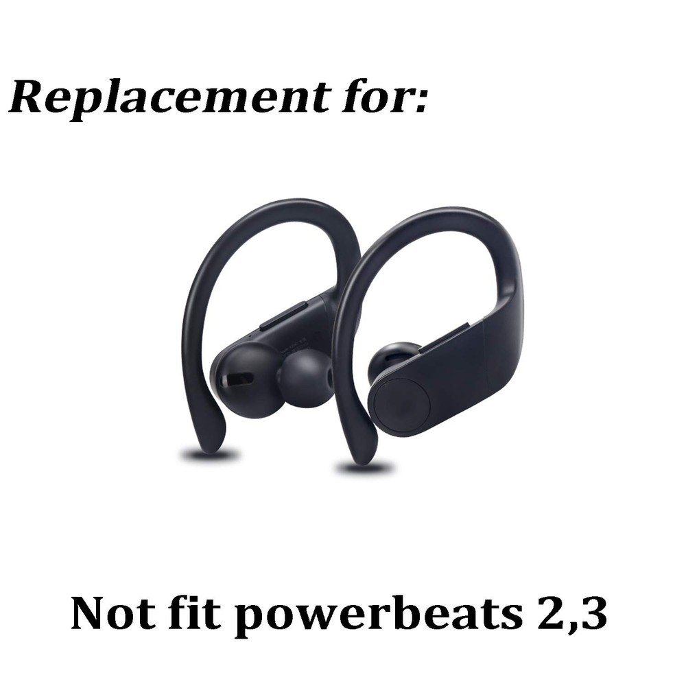Replacement Eartips Silicone Earbuds Buds Set for Powerbeats Pro small, Black