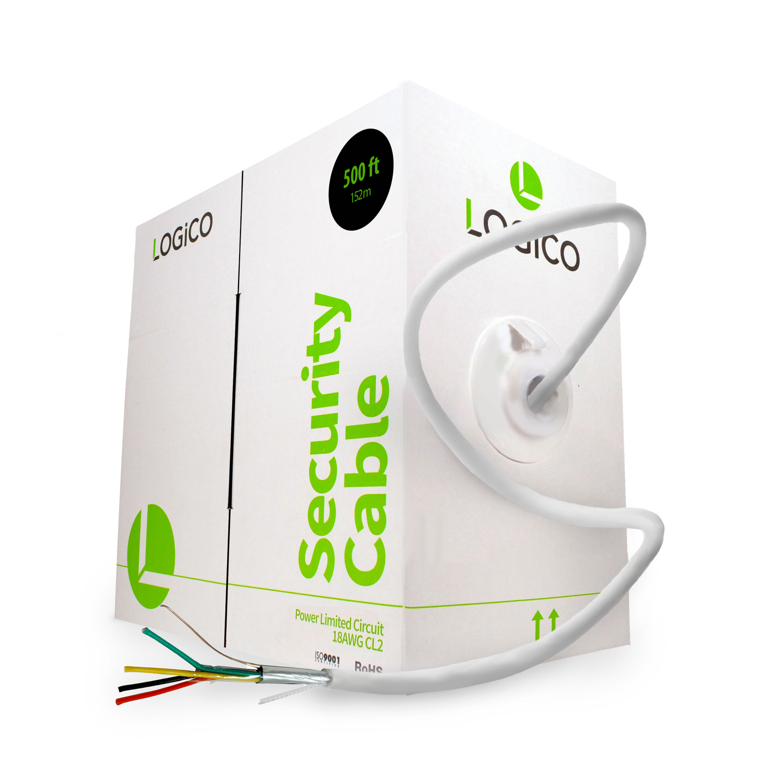 Security Wire Burglar Alarm 18/4 500FT Stranded Shielded Control Speaker Cable