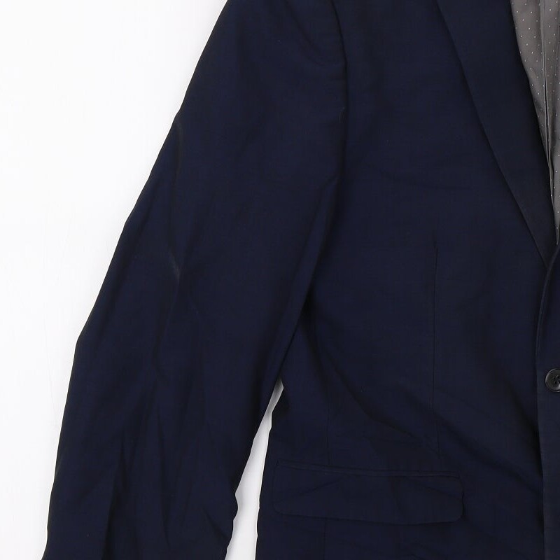 NEXT Mens Blue Wool Blend Suit Jacket Size 40