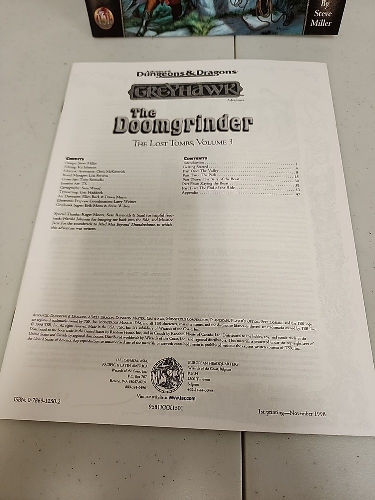 TSR Advanced D&D Greyhawk 9581 The Doomgrinder