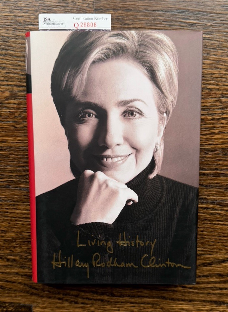 Hillary Rodham Clinton Signed Memoir Book Living History JSA COA