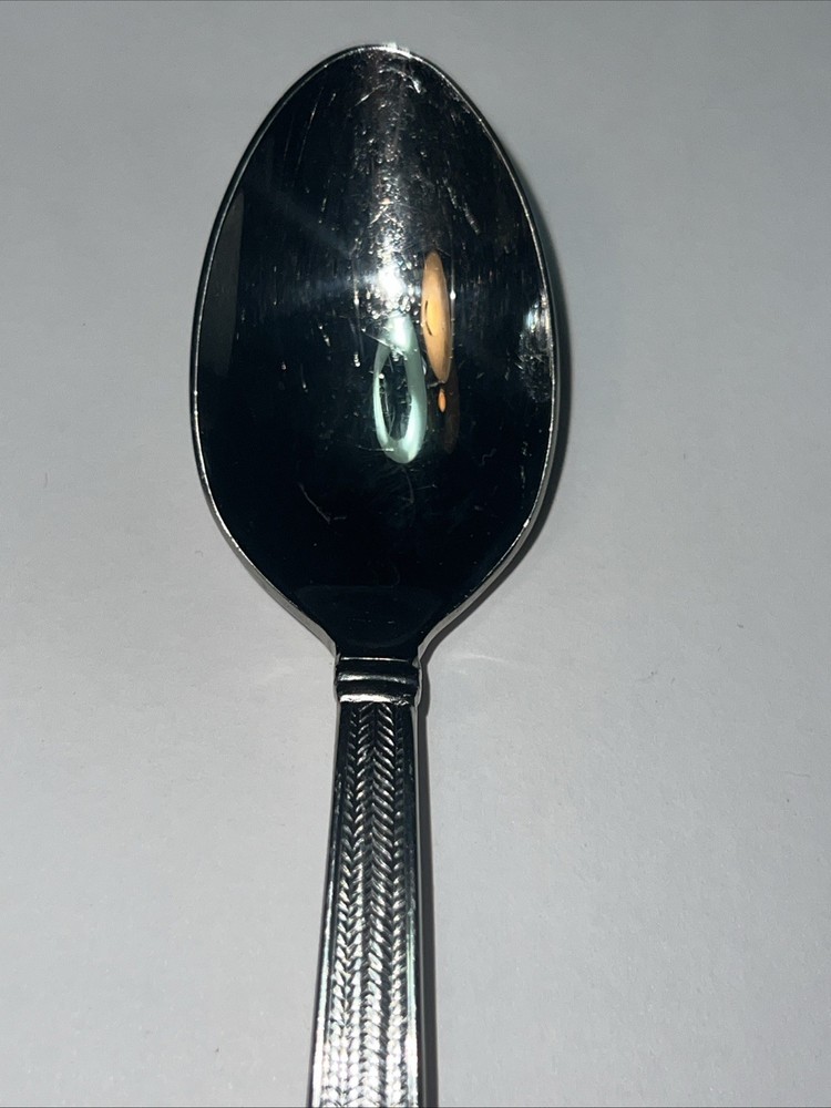 Wallace Silver Herringbone Textured Weave Handle Teaspoon Teaspoon Flatware