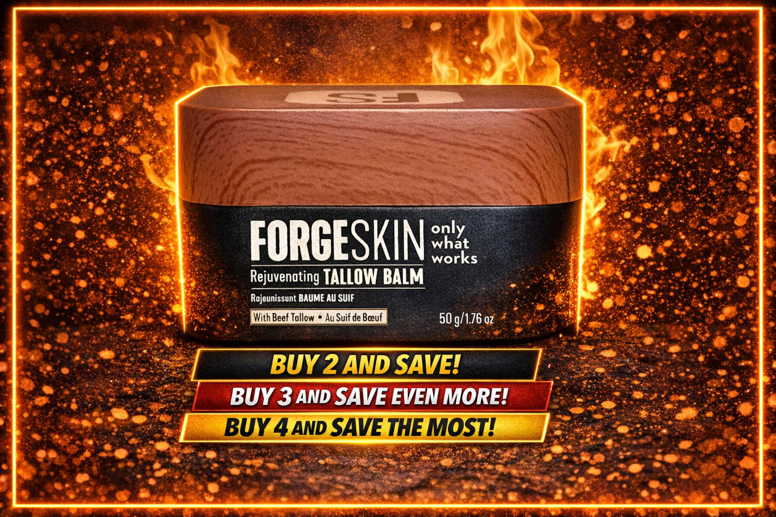 Forge Skin Beef Tallow Balm Anti-Aging Moisturizer & Hydrating Skin Cream 1.7oz