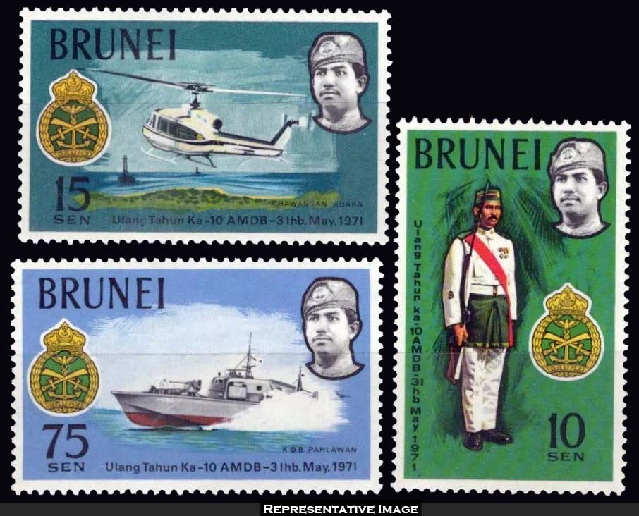 Brunei Scott 162-164 Mint never hinged.