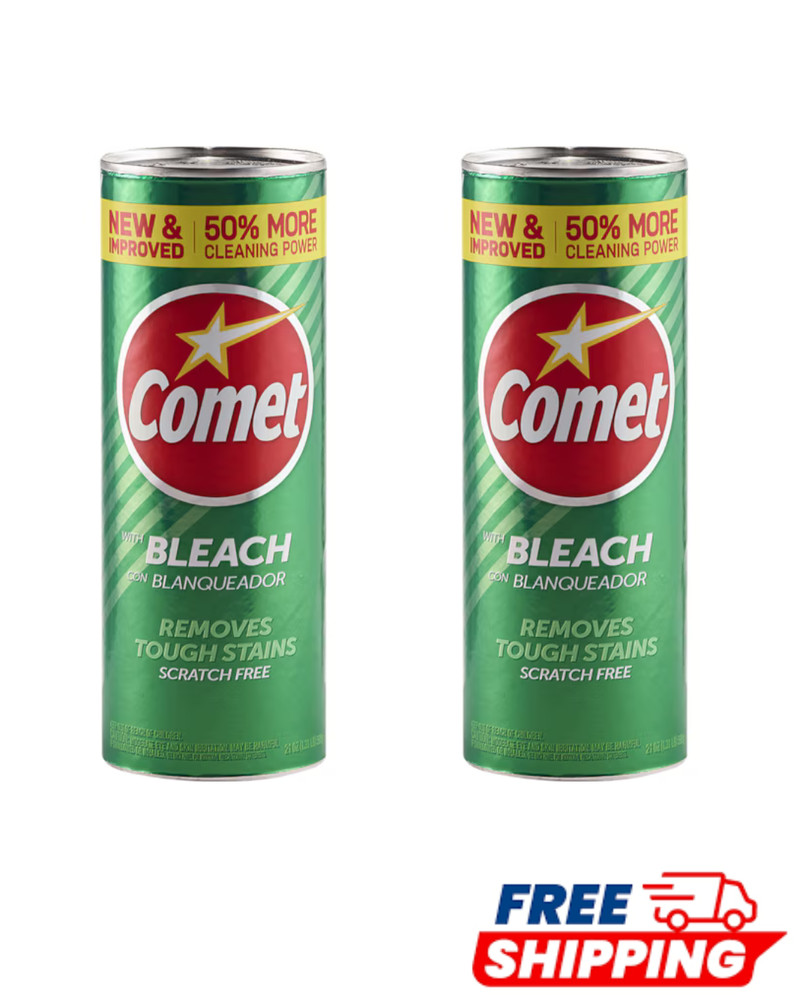 Comet with Bleach Powder All-Purpose Cleaner Deodorizer Stain Remover (2PACK)