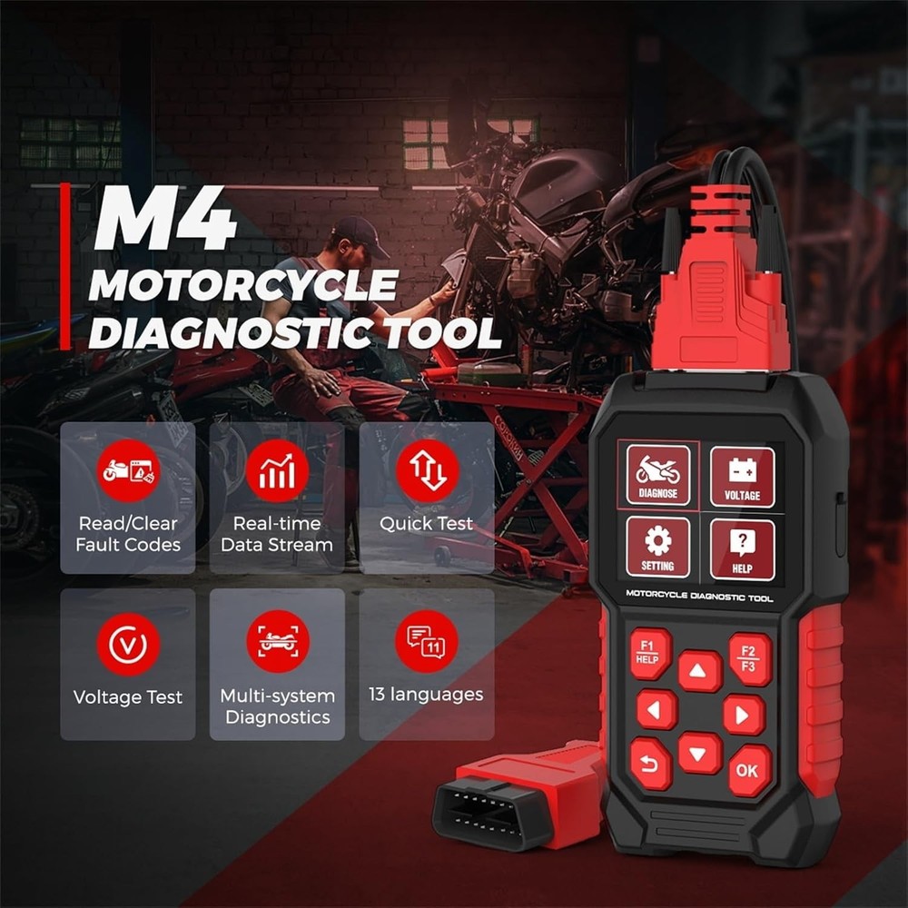 FXTUL M4-Ducati Motorcycle Diagnostic Tool Multi-System Code Reader & Scan Tool