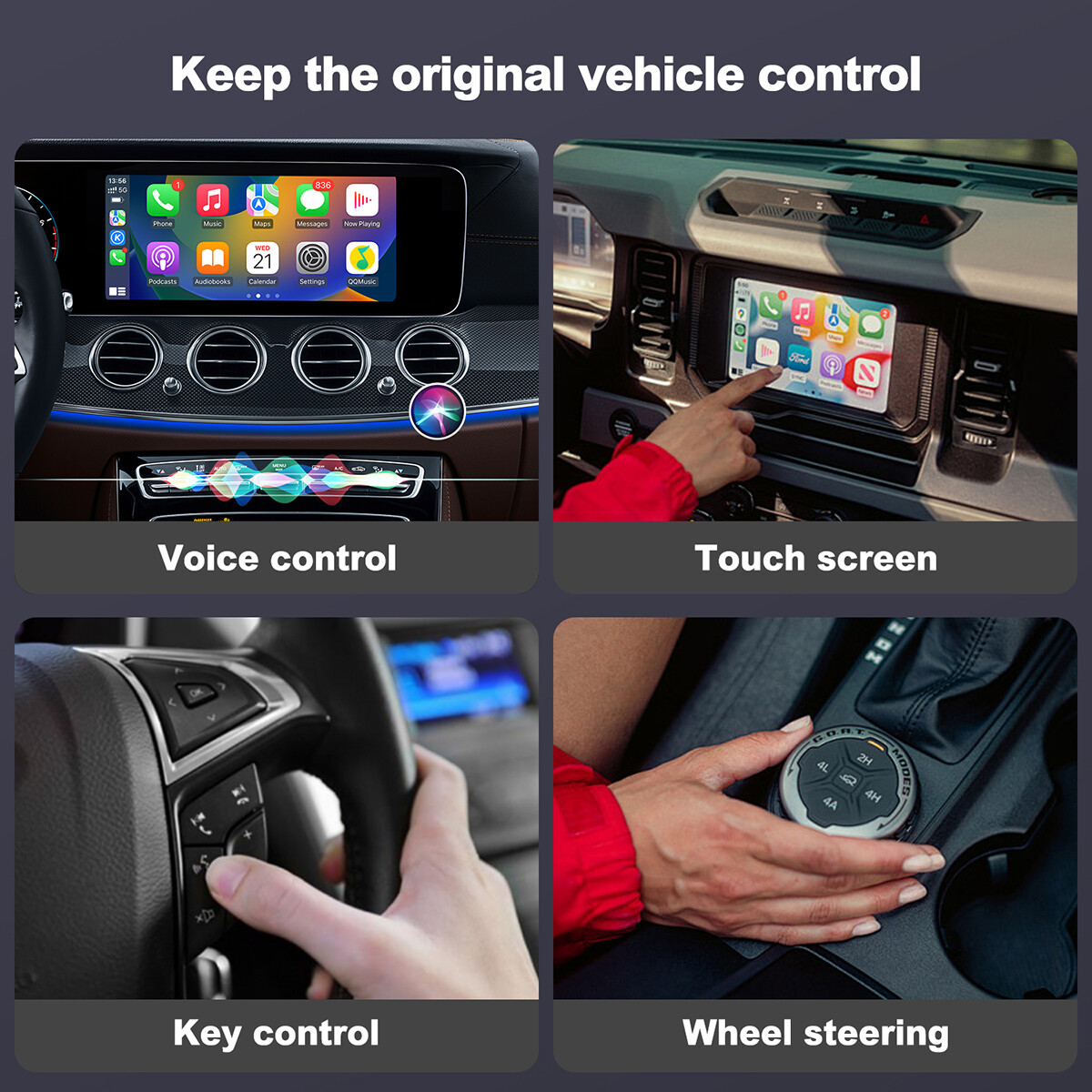 Mini Wireless Carplay Smart Ai Box, Wired to Wireless Adapter for 2017+Cars