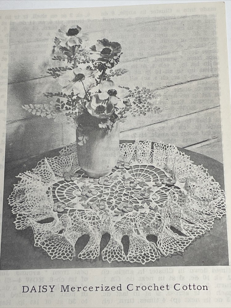 Lily Rock Rose Ruffle Doily Crochet Pattern D11