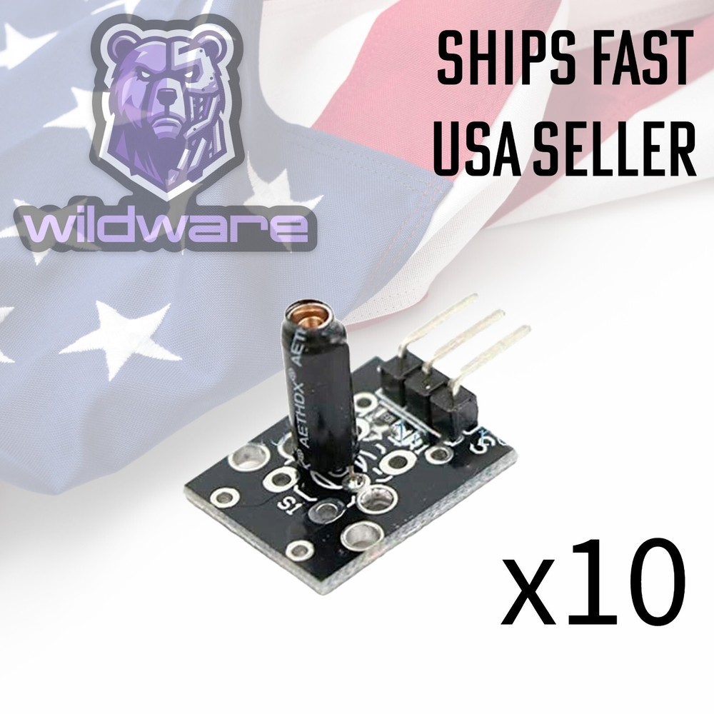 10pcs KY-002 Vibration Switch Module Vibration Sensor SW-18015P Module For B0P0