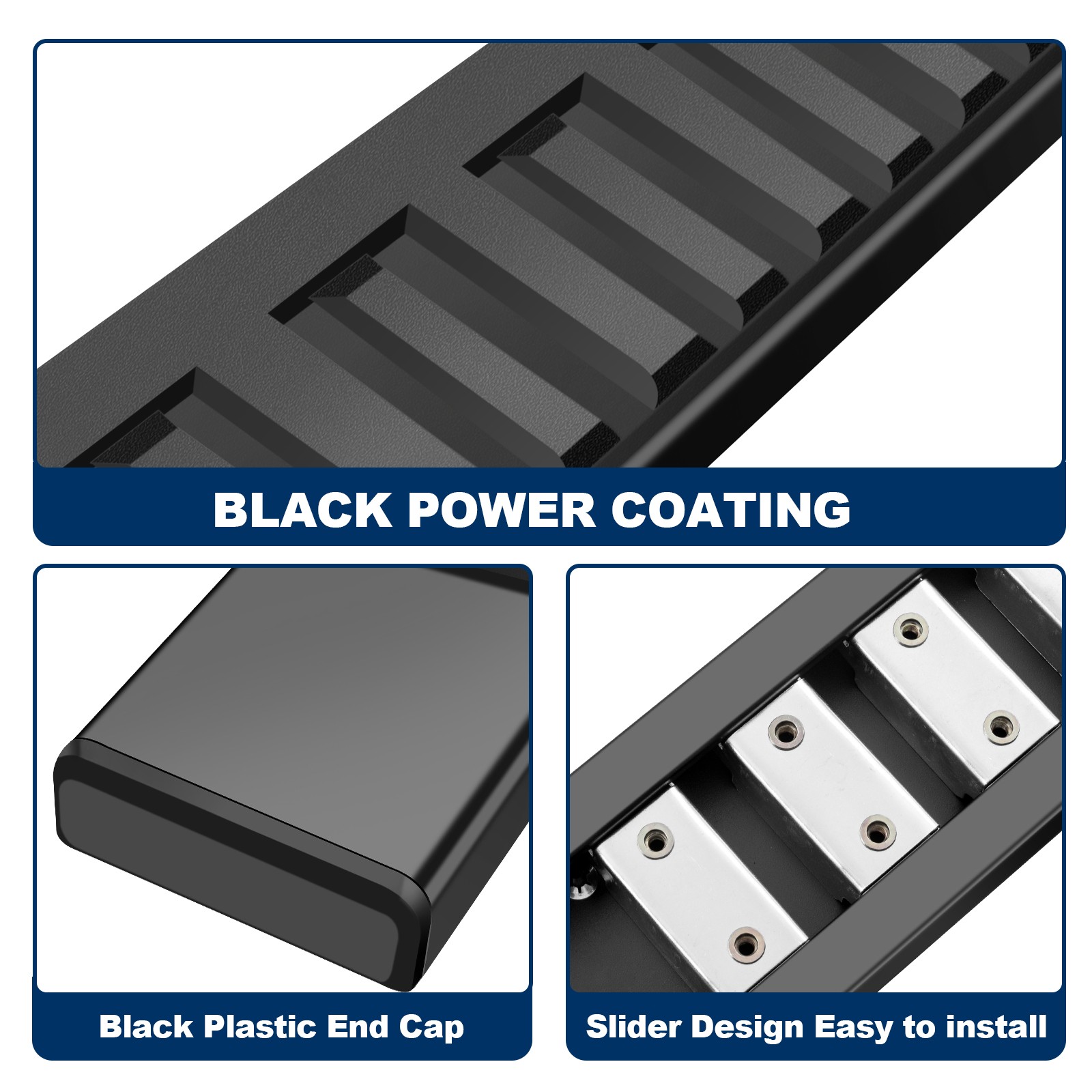 For 07-18 Silverado/Sierra 1500 Double/Extended Cab 6" Running Board Side Step