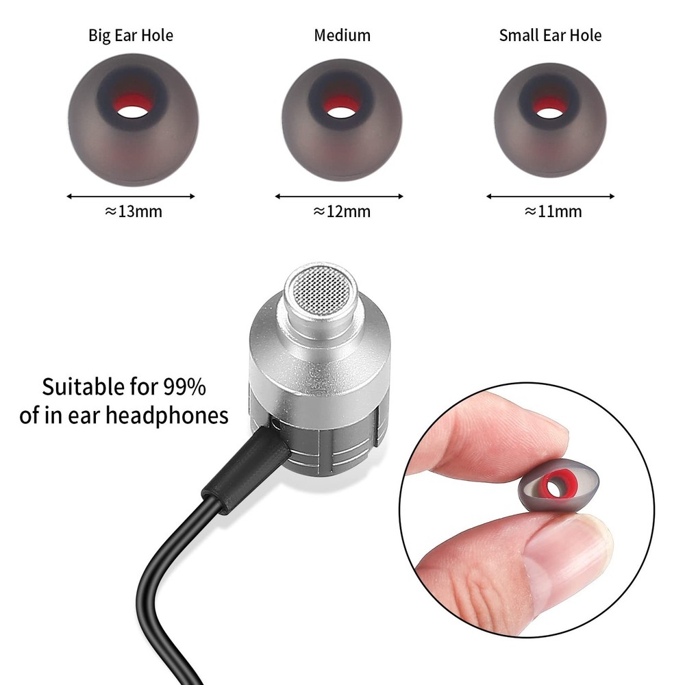 48 Pcs Earbuds Replacement Tips Silicone, Earbud Tips Earpads Replacement, Si...
