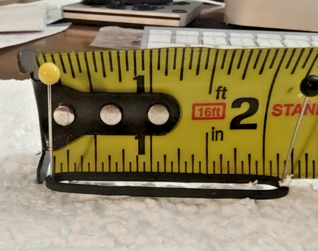 One 34mm x 1.5mm (2.125 Inch Folded) Square Rubber Belt