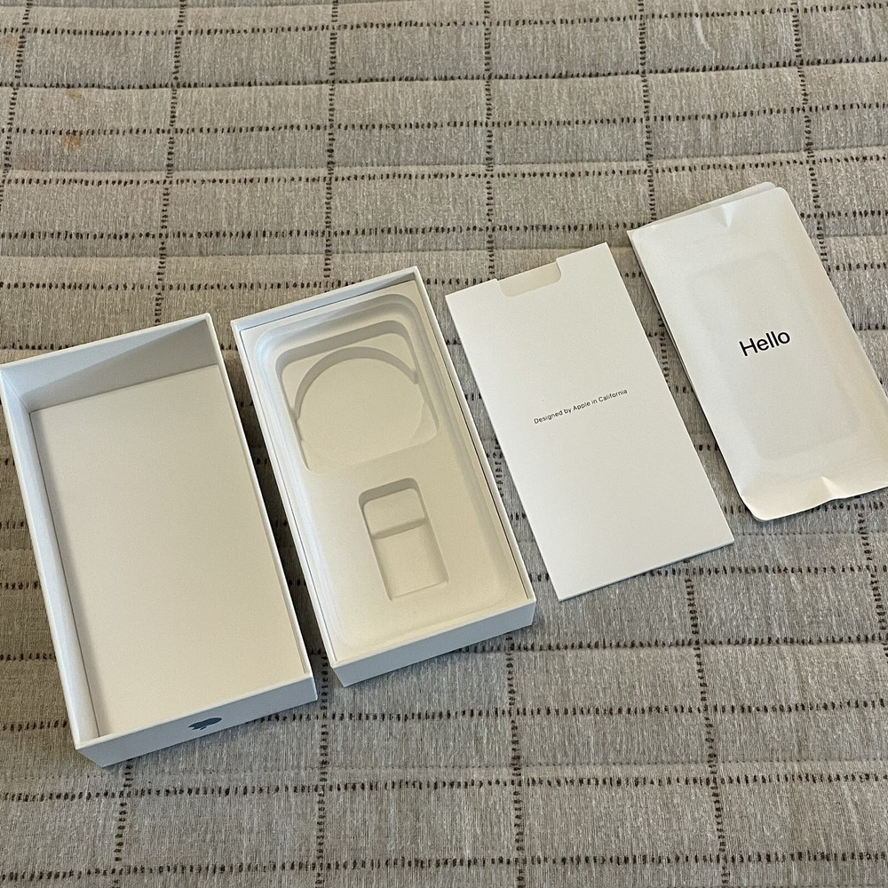 Original Apple iPhone XR Blue 64GB EMPTY BOX ONLY Includes Paperwork And Pin