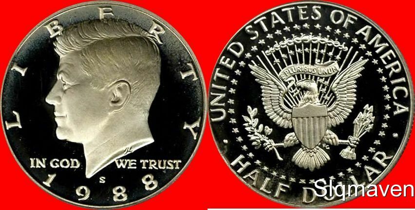 1988 S Clad Kennedy Half Dollar Deep Cameo Gem Proof