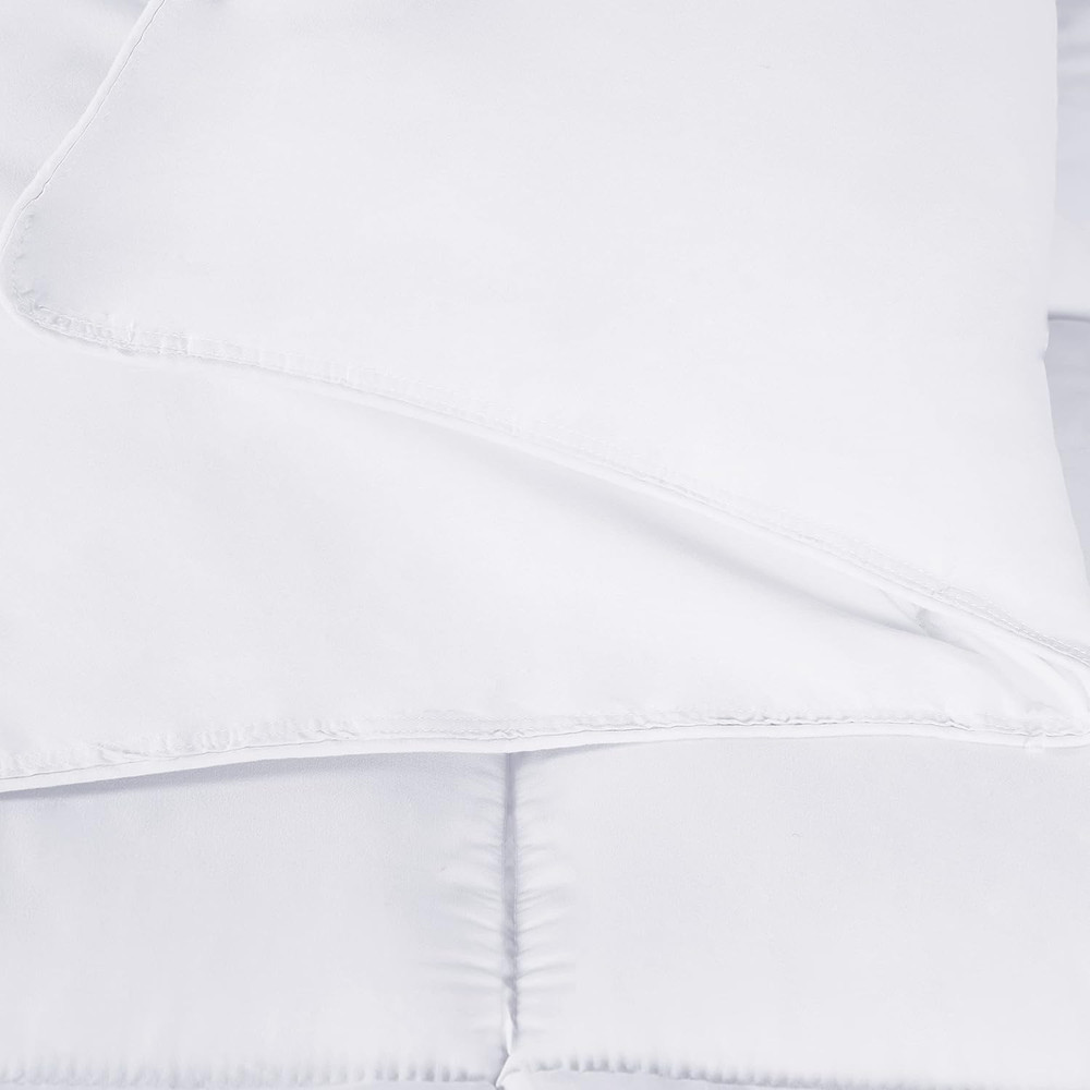 Brushed Microfiber Solid Comforter, down Alternative Bedding, Reversible, Medium