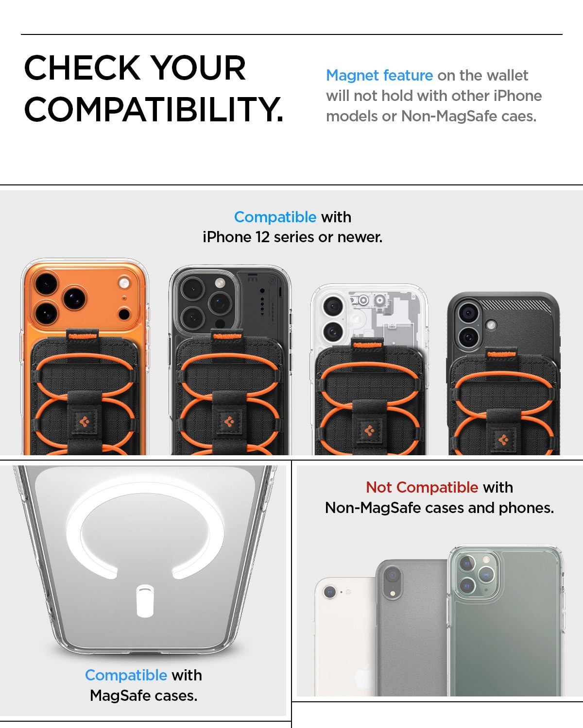 Spigen Magsafe Wallet | Tiefit (Mag Fit) Card Holder in Black for iPhone