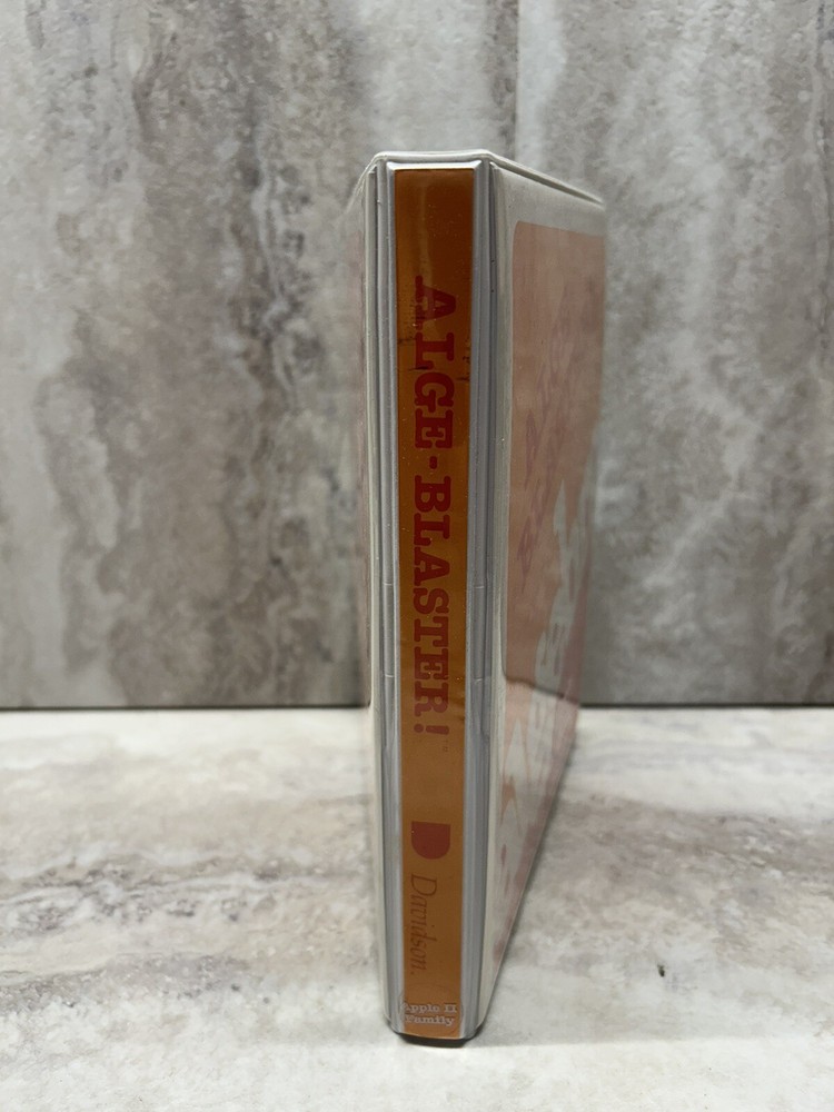 1985 Apple II IIe Computer Program ALGE-BLASTER Math School Algebra 5.25"