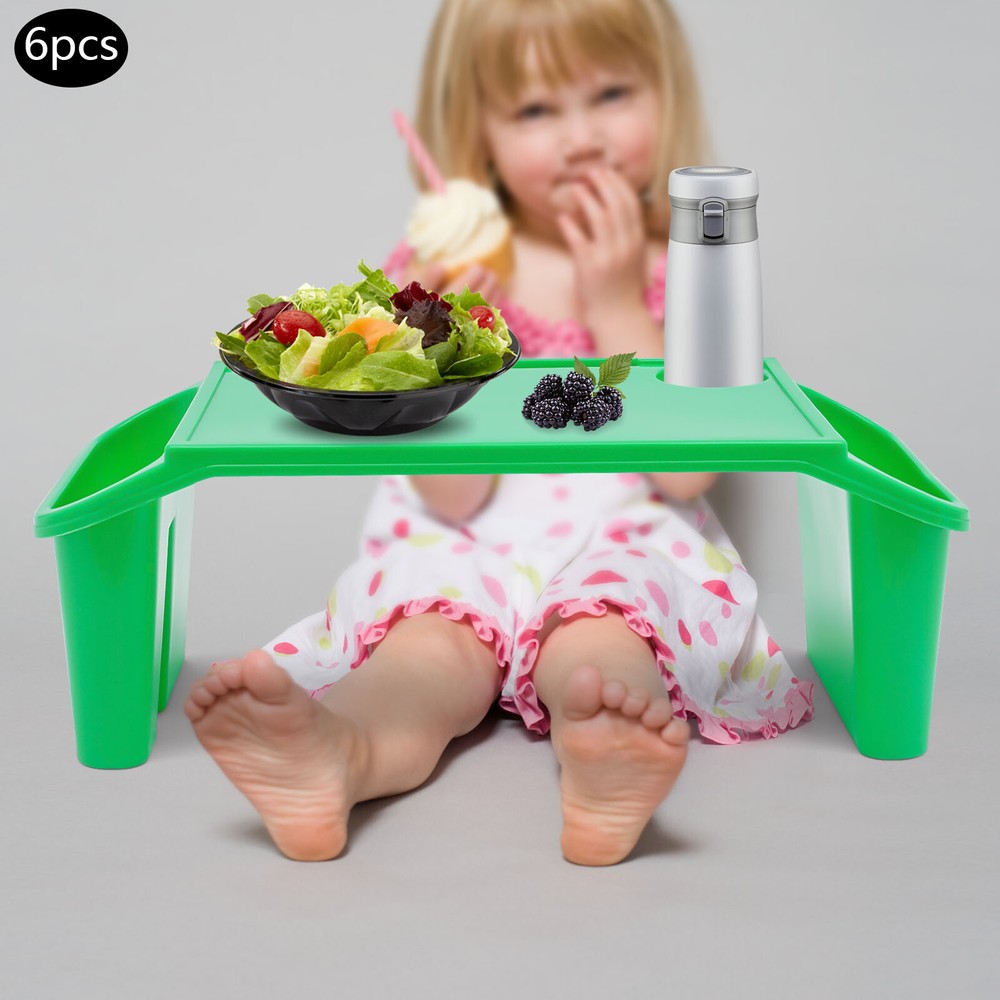 6Pcs Children Kids Lap Desk With Side Pockets Multipurpose Activity Dining Table