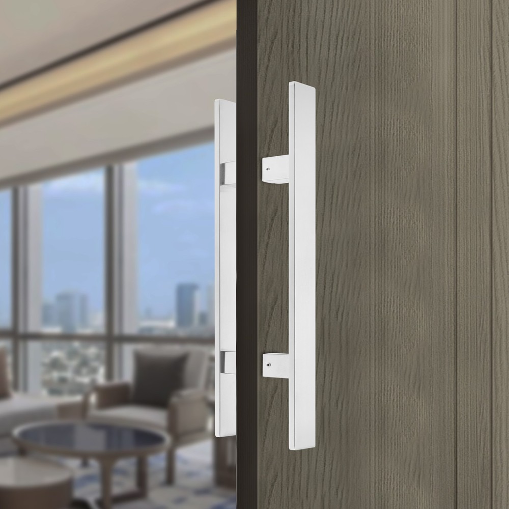 H-Shaped Push Pull Door Handle Stainless Handle Sliding Dual Sided Door Handle