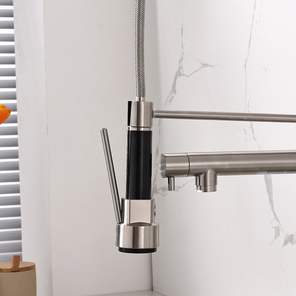 Kitchen Faucet Kit 2-Function Pull Down Sprayer Pot Filler w/Spring Spout