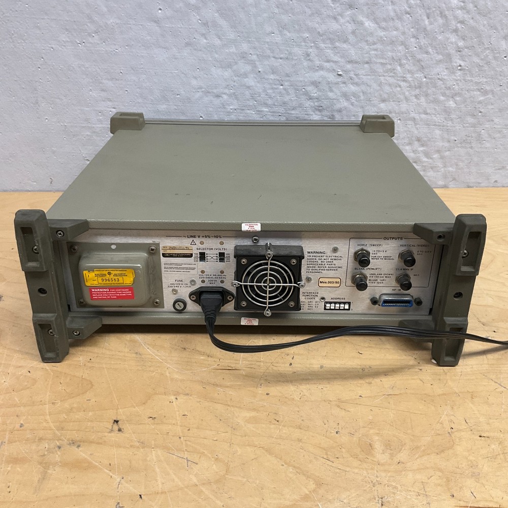 HP 853A Spectrum Analyzer Display w/ Module 8558B 0.1-1500 MHz