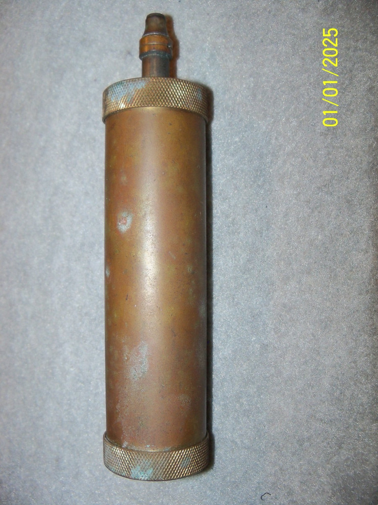 Vintage Brass CVA Black Powder Dispenser / Flask Priming Powder / Muzzle Loader