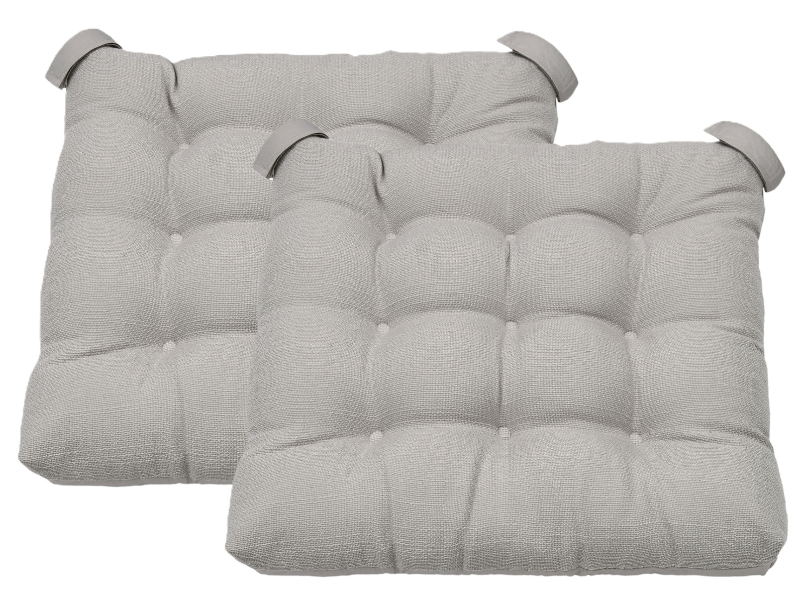 Mainstays Textured Chair Seat Pad (Chair Cushion) Silver Color 15.5" x 16"