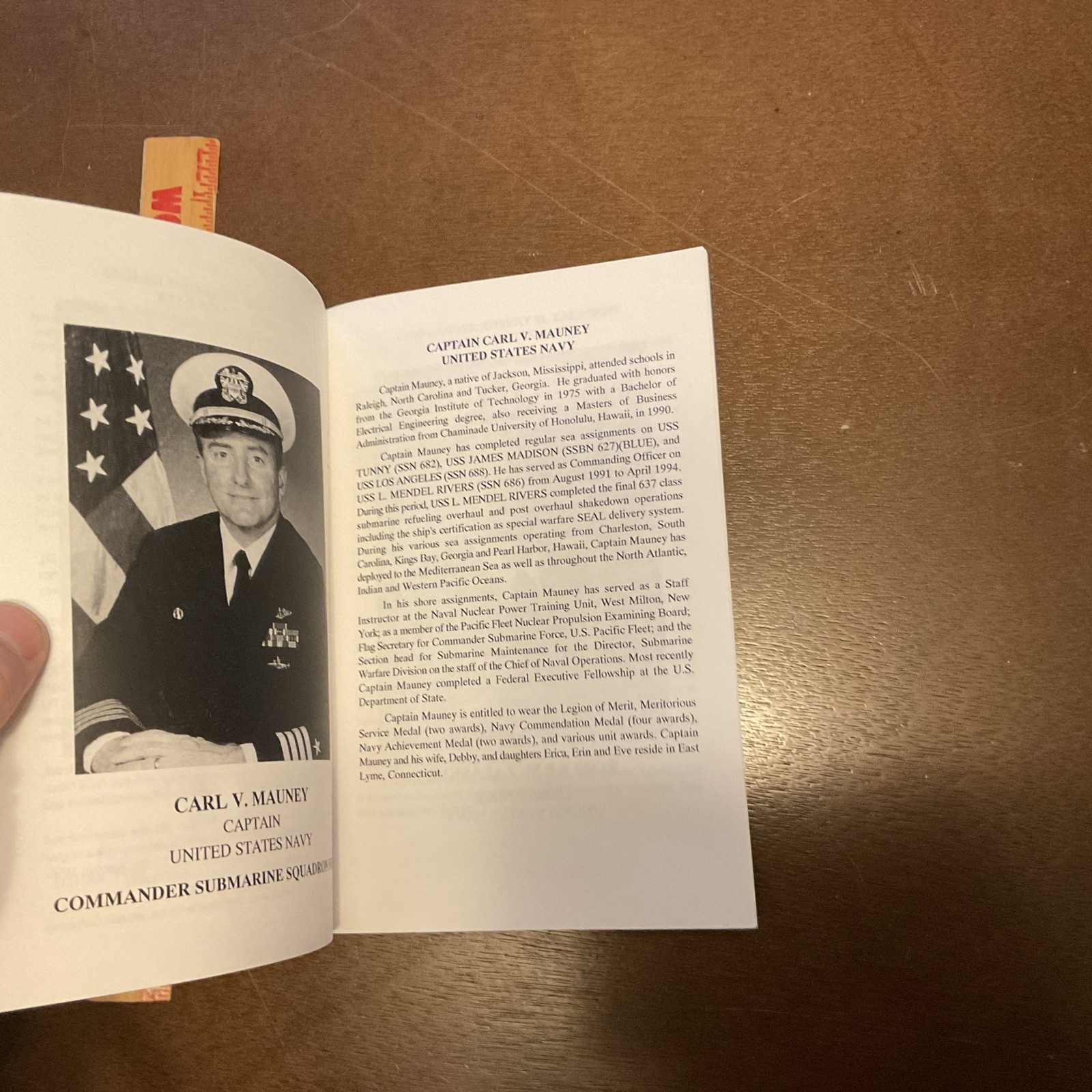 1998 Change of Command Ceremony USS TREPANG SSN 674 Handout Pamphlet Vintage