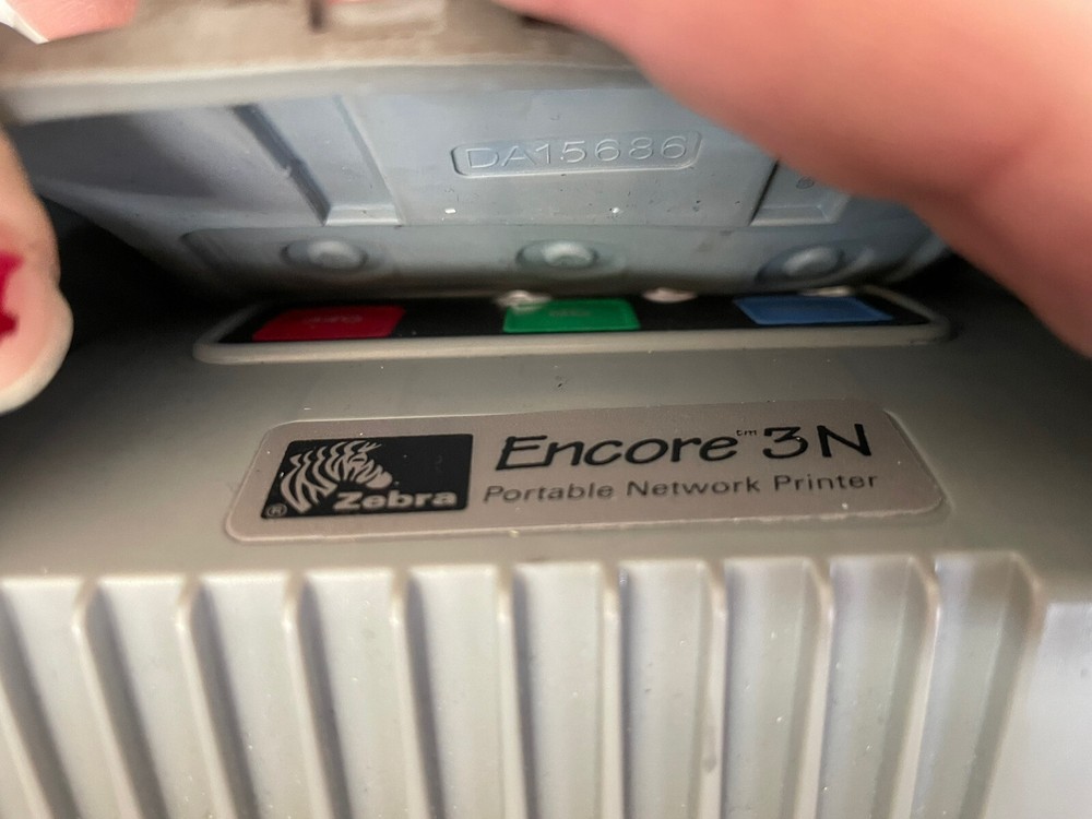 Zebra Technologies Encore 3 3N Portable Network Printer with soft rubber case!