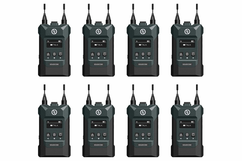 Hollyland Solidcom M1 | Full-Duplex Wireless Intercom Solution (8 Beltpacks)