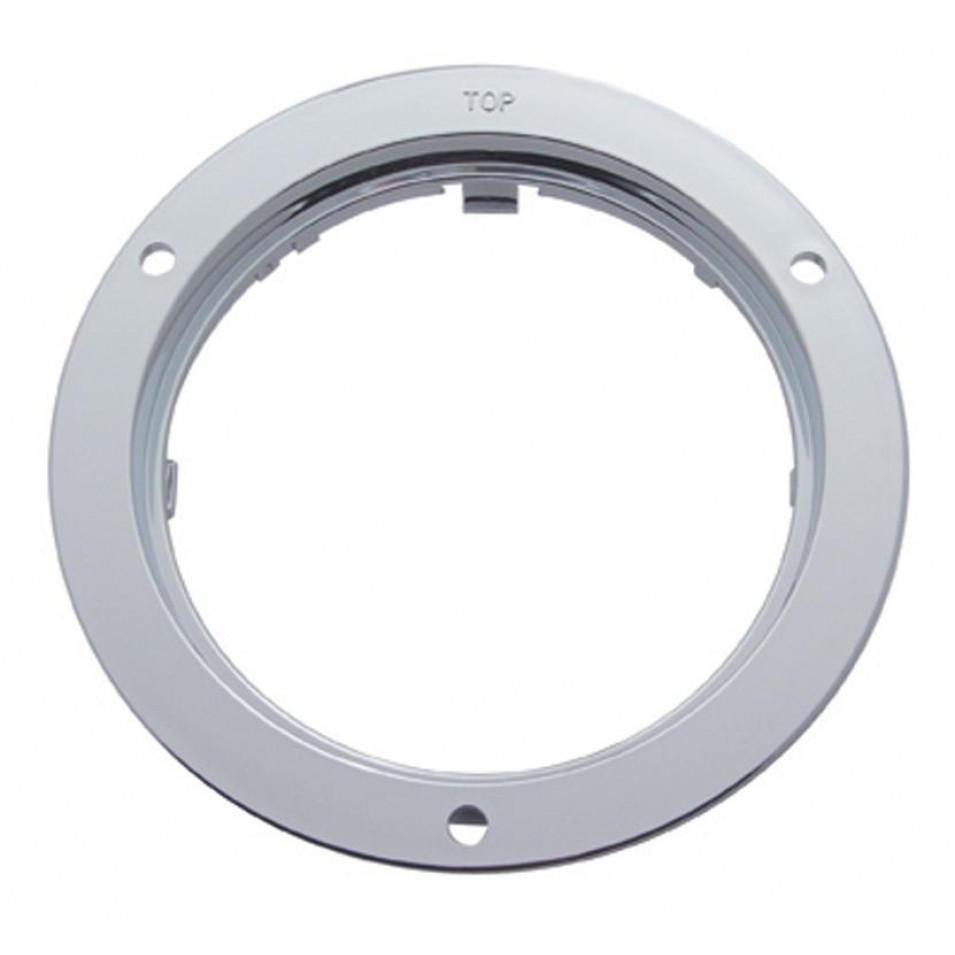 4" Light Chrome Plastic Mounting Bezels 2 Pack