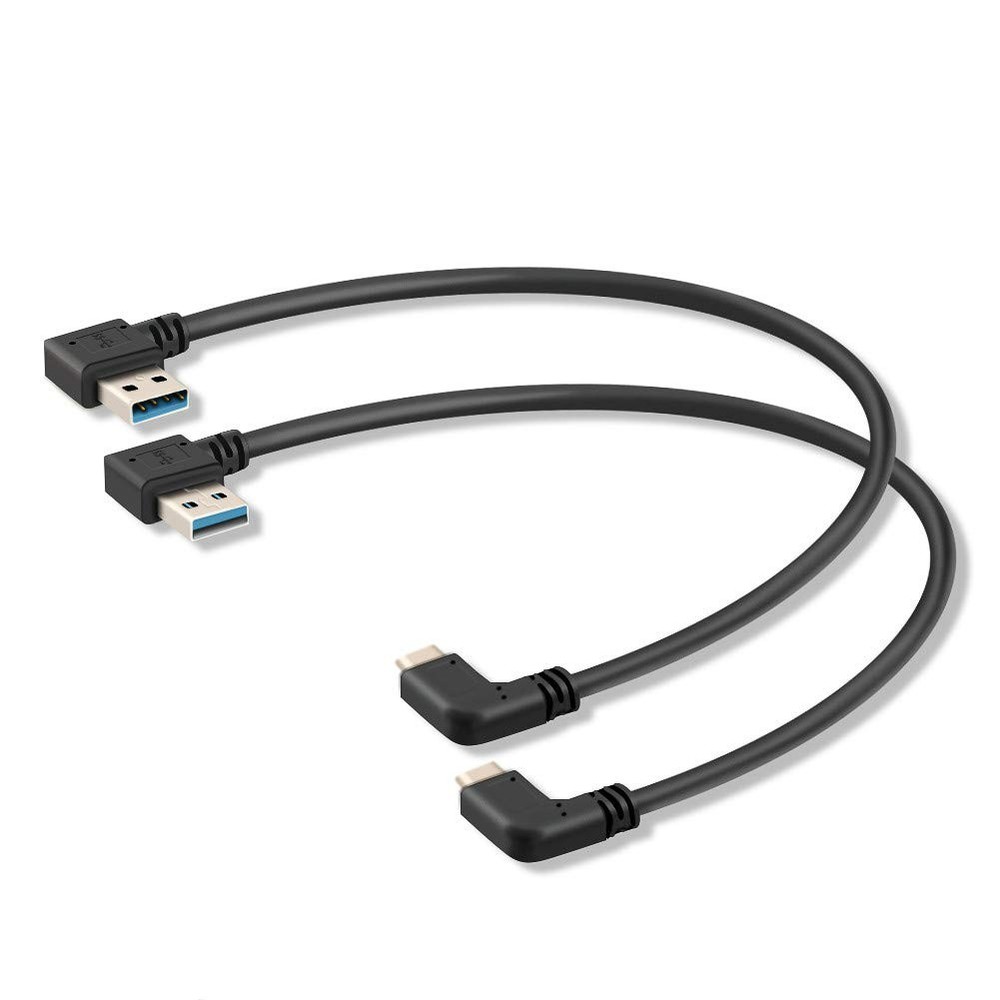 Oxsubor USB C 90 Degree Right Angle Cable Extension 3.0 Type c Black
