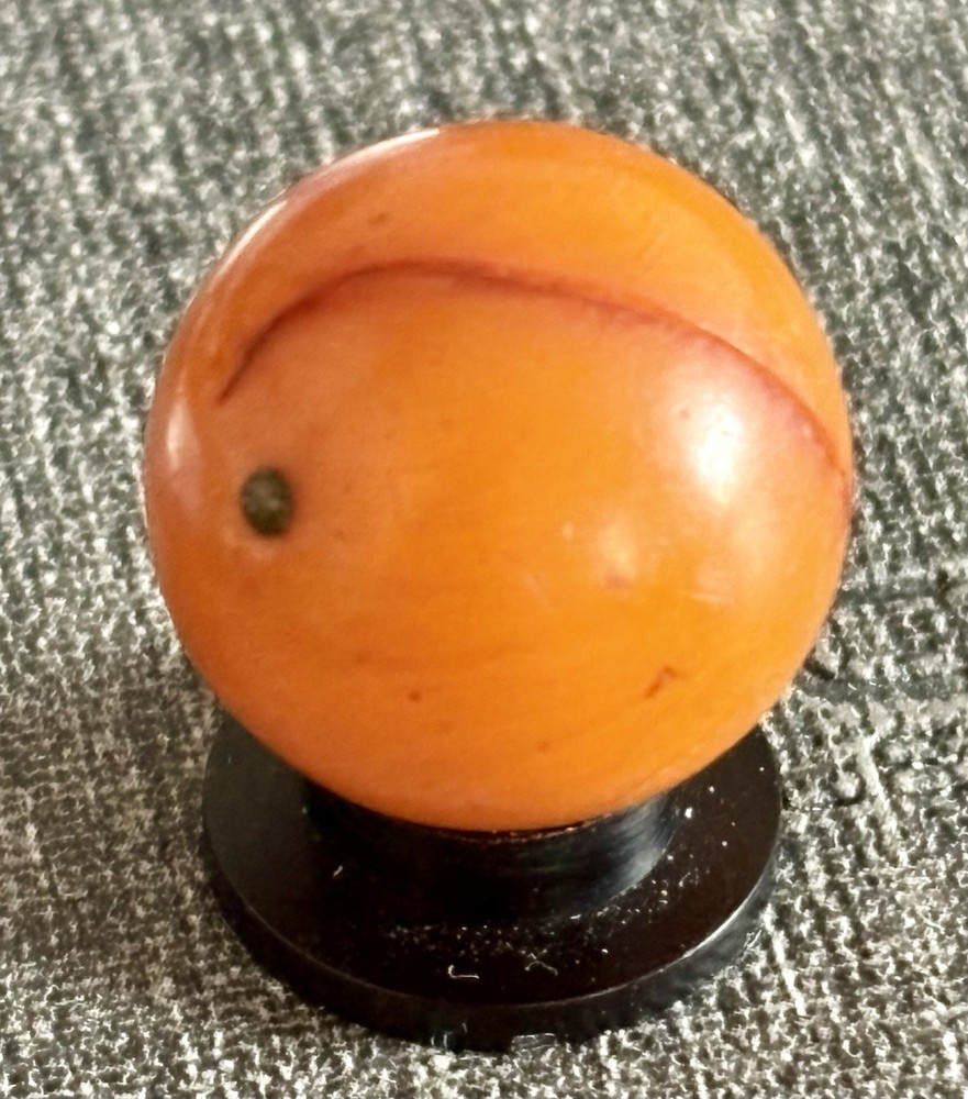 Antique Amber Bakelite Bead .72”