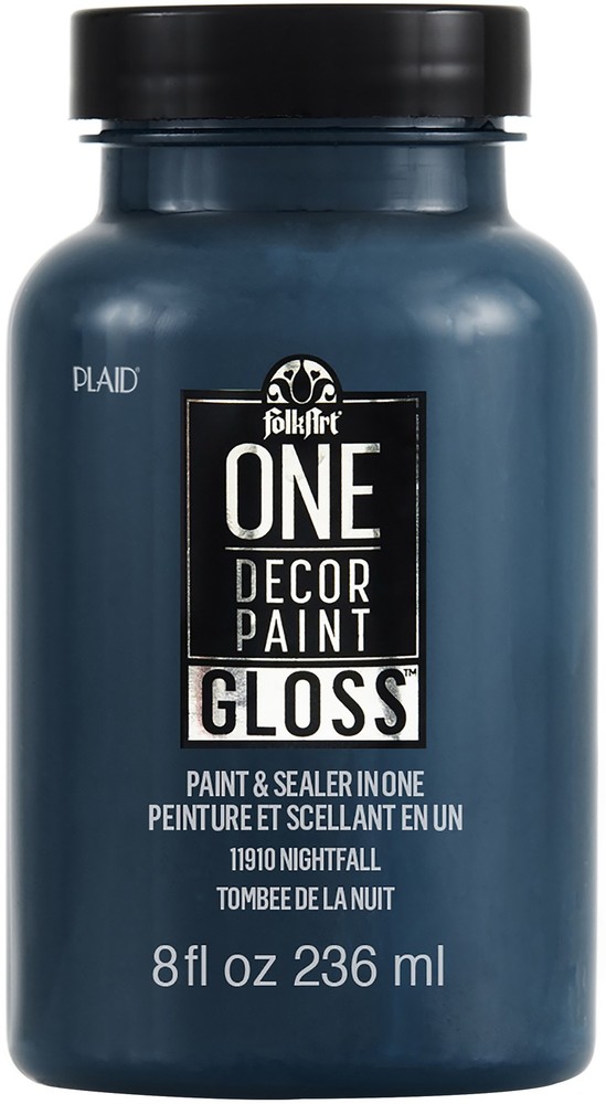 FolkArt ONE Decor Gloss Paint 8oz-Nightfall