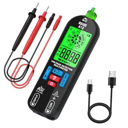 Smart Digital Multimeter Tester Rechargeable Electrical Voltmeter A1X