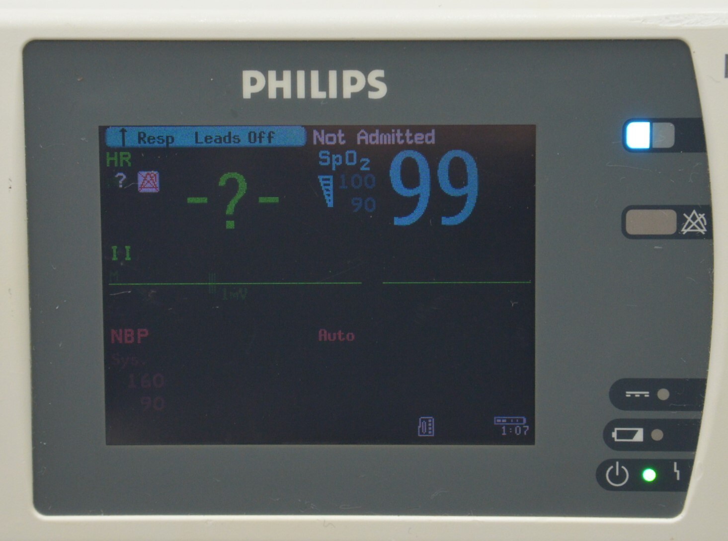 Phillips IntelliVue X2 M3002A W/ Masimo, NiBP, 12-Lead, & Temp