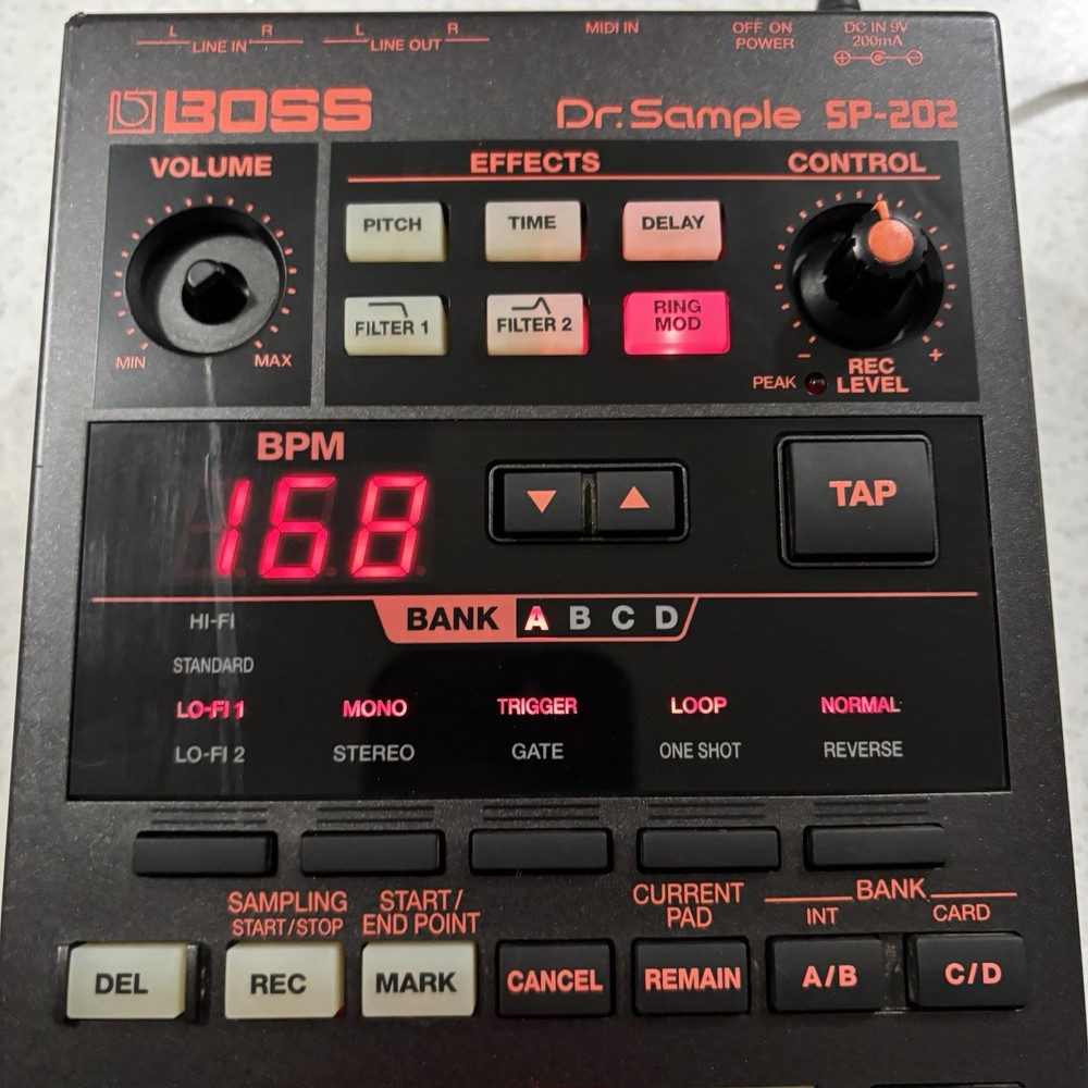 Boss SP-202 Dr. Sample Sampler Looper Drum Machine W/ Memory Card SOLD AS IS