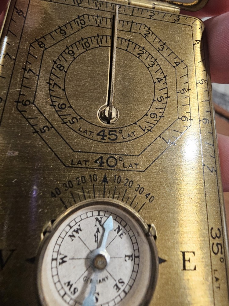 vintage brass compass (5)