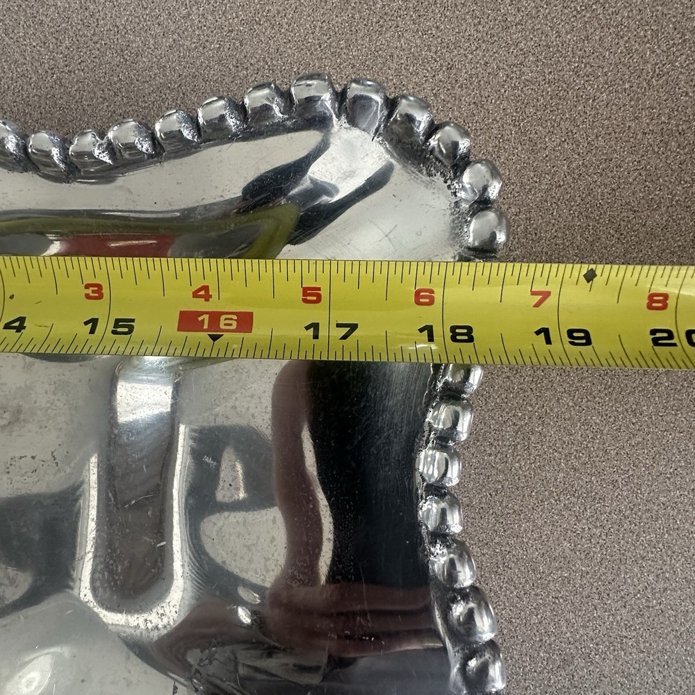 Lenox Rectangular Beaded Wave Large Tray 18.5”