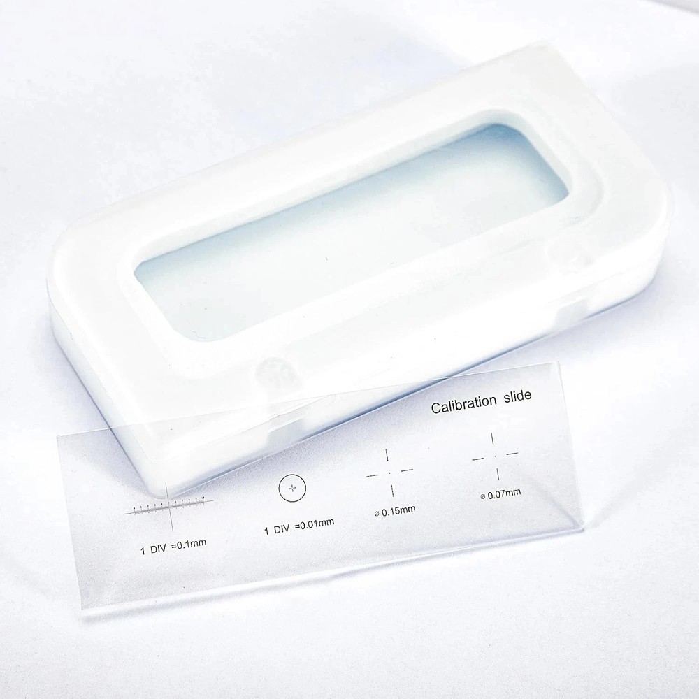 0.01mm Microscope Stage Calibration Micrometer Slide USB Camera with 4 Scales