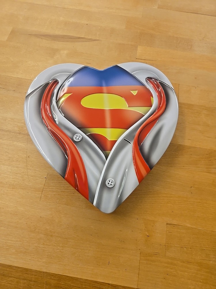 Clark Kent Superman Container DC Comics Heart Shaped Tin Only
