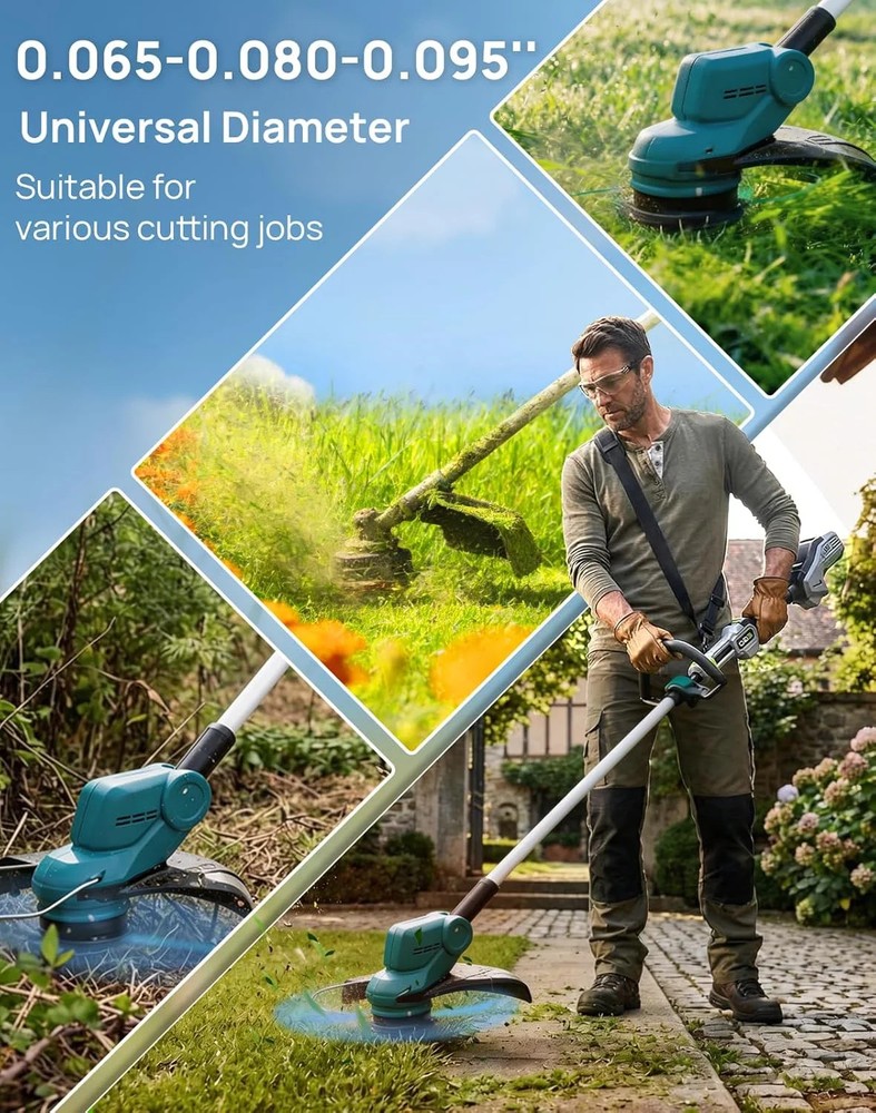 Weed Eater String, 0.065'' 340FT Weed Wacker String, Hexagonal Heavy Duty String